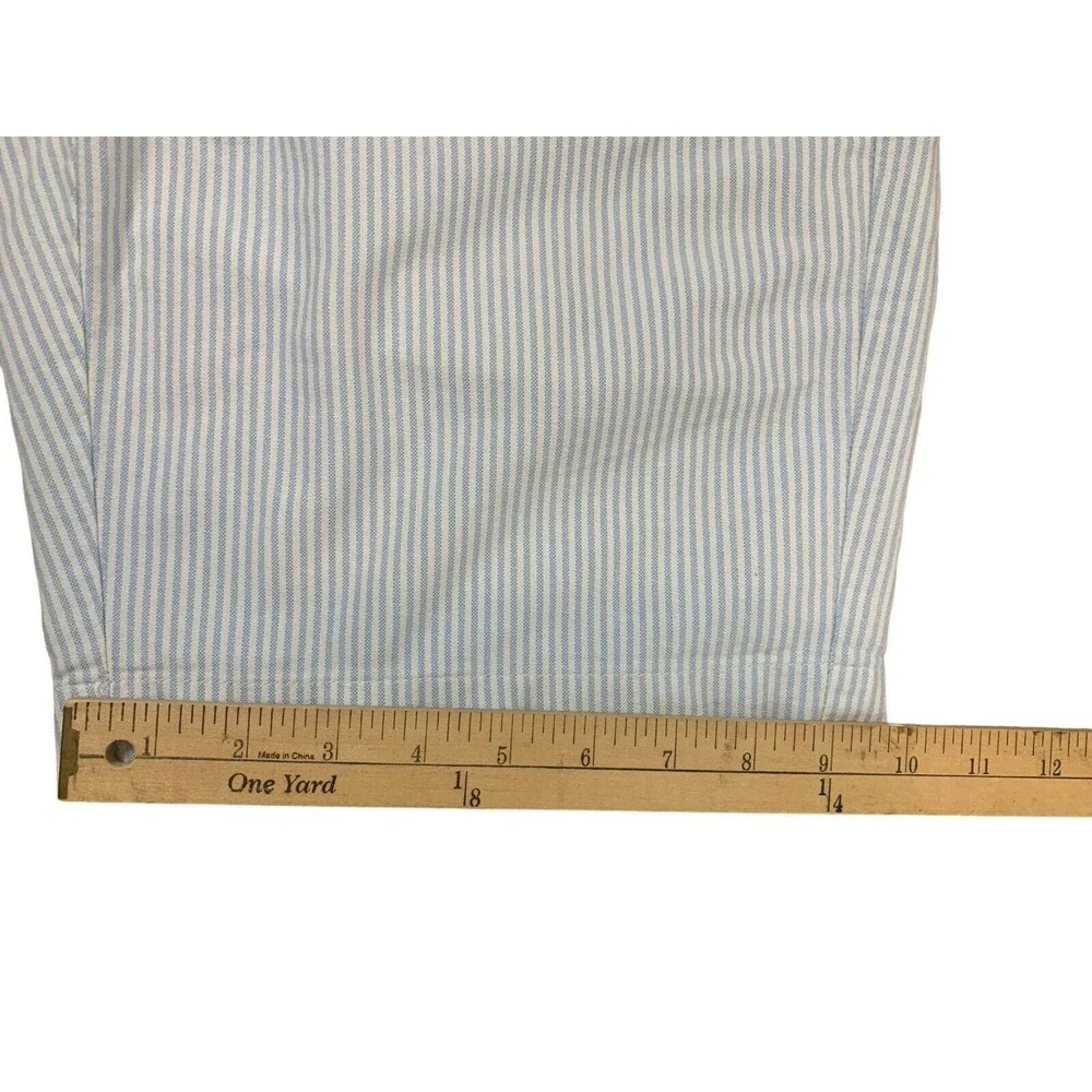 J. CREW Gramercy Chino Shorts Men's Size 30 Blue White Striped Twill Preppy